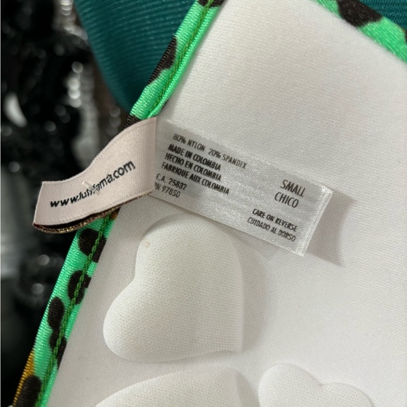 Luli Fama Dale Guapa leopard molded push up bandeau halter bikini top - Picture 11 of 14